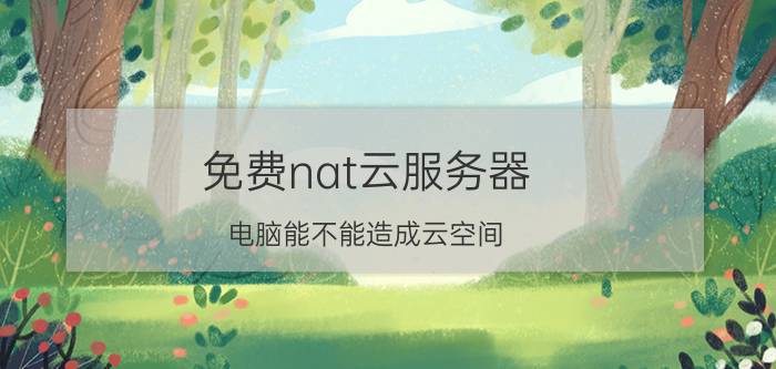 免费nat云服务器 电脑能不能造成云空间？